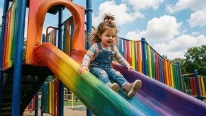 Rainbow Slide Fun