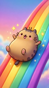 Rainbow Slide Pusheen