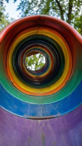 Rainbow Spiral Slide