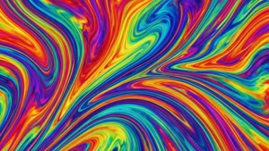 Rainbow Splash Abstract