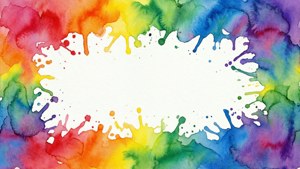 Rainbow Splash Border