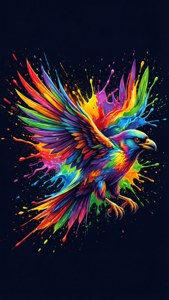 Rainbow Splatter Bird