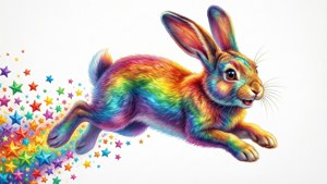 Rainbow Star Bunny