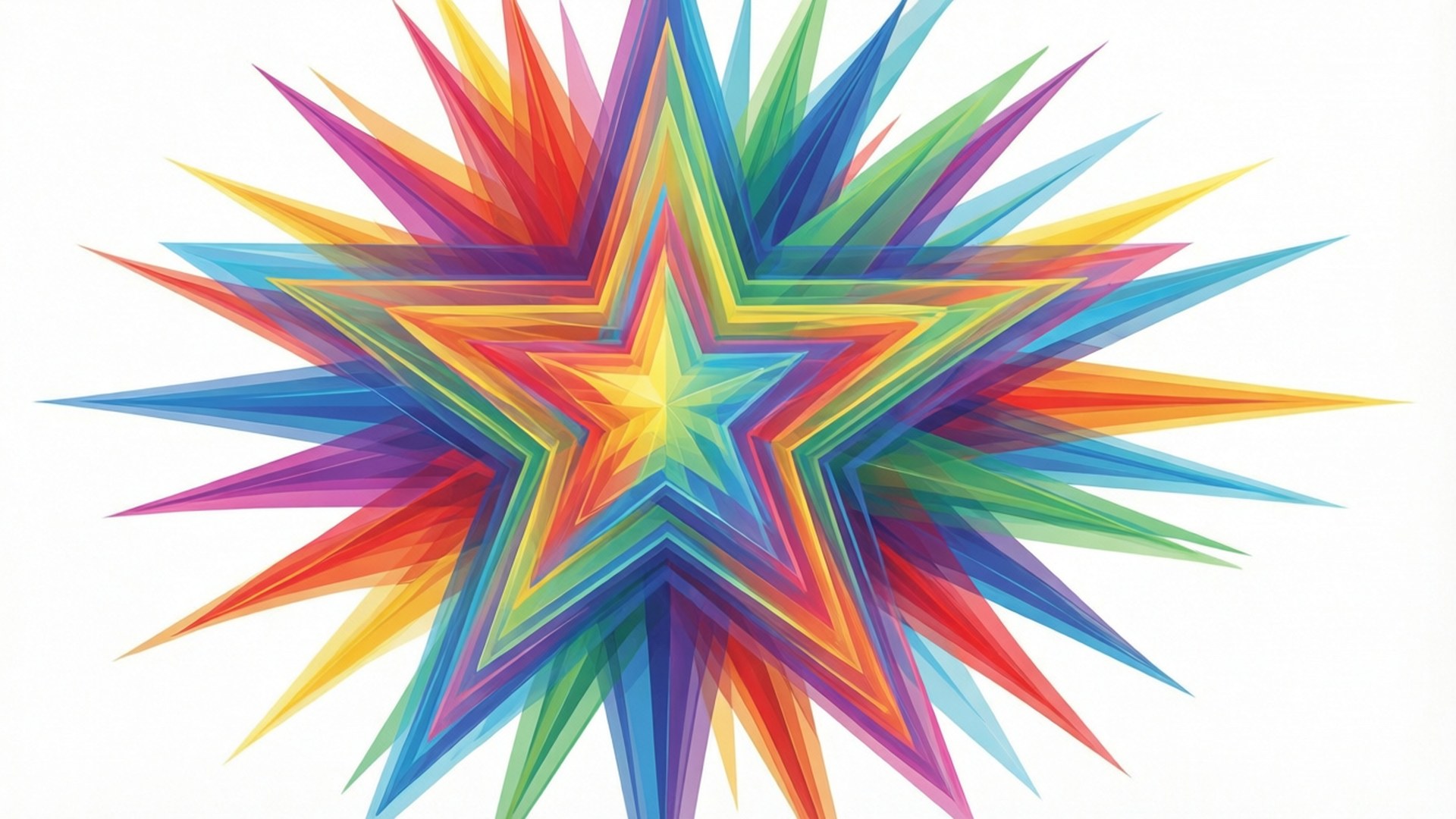 Rainbow Starburst Pattern by Wallpapers.art Studio