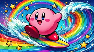 Rainbow Surfer Kirby