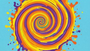 Rainbow Swirl Splat