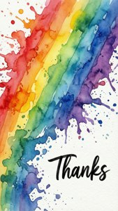 Rainbow Thanks Splash