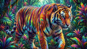 Rainbow Tiger Kaleidoscope