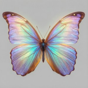 Rainbow Translucent Butterfly