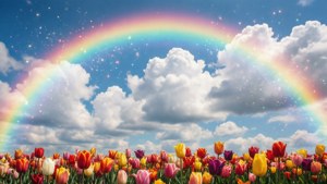 Rainbow Tulip Field