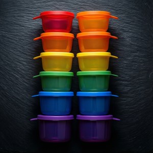 Rainbow Tupperware Symmetry