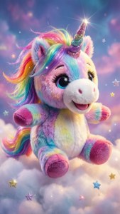 Rainbow Unicorn Beanie Boo Cloud