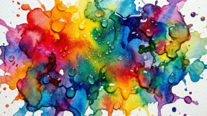 Rainbow Watercolor Splash