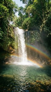Rainbow Waterfall Serenity
