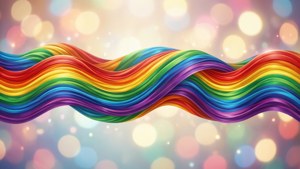 Rainbow Wavy Ribbon