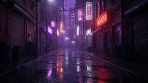 Rainy Alley Ray Tracing