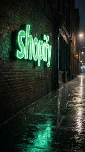 Rainy Alley Shopify Sign