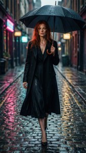 Rainy Alley Stroll