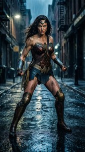 Rainy Alley Wonder Woman