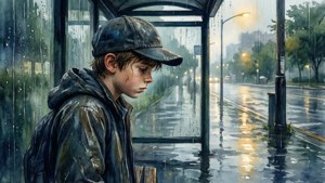 Rainy Bus Stop