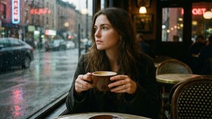 Rainy Café Reflections