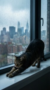 Rainy City Cat Stretch
