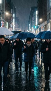 Rainy City Crowd