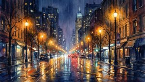 Rainy City Night