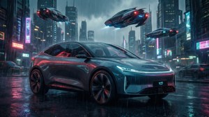 Rainy Cyberpunk City