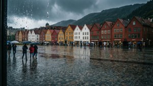 Rainy Day at Bryggen