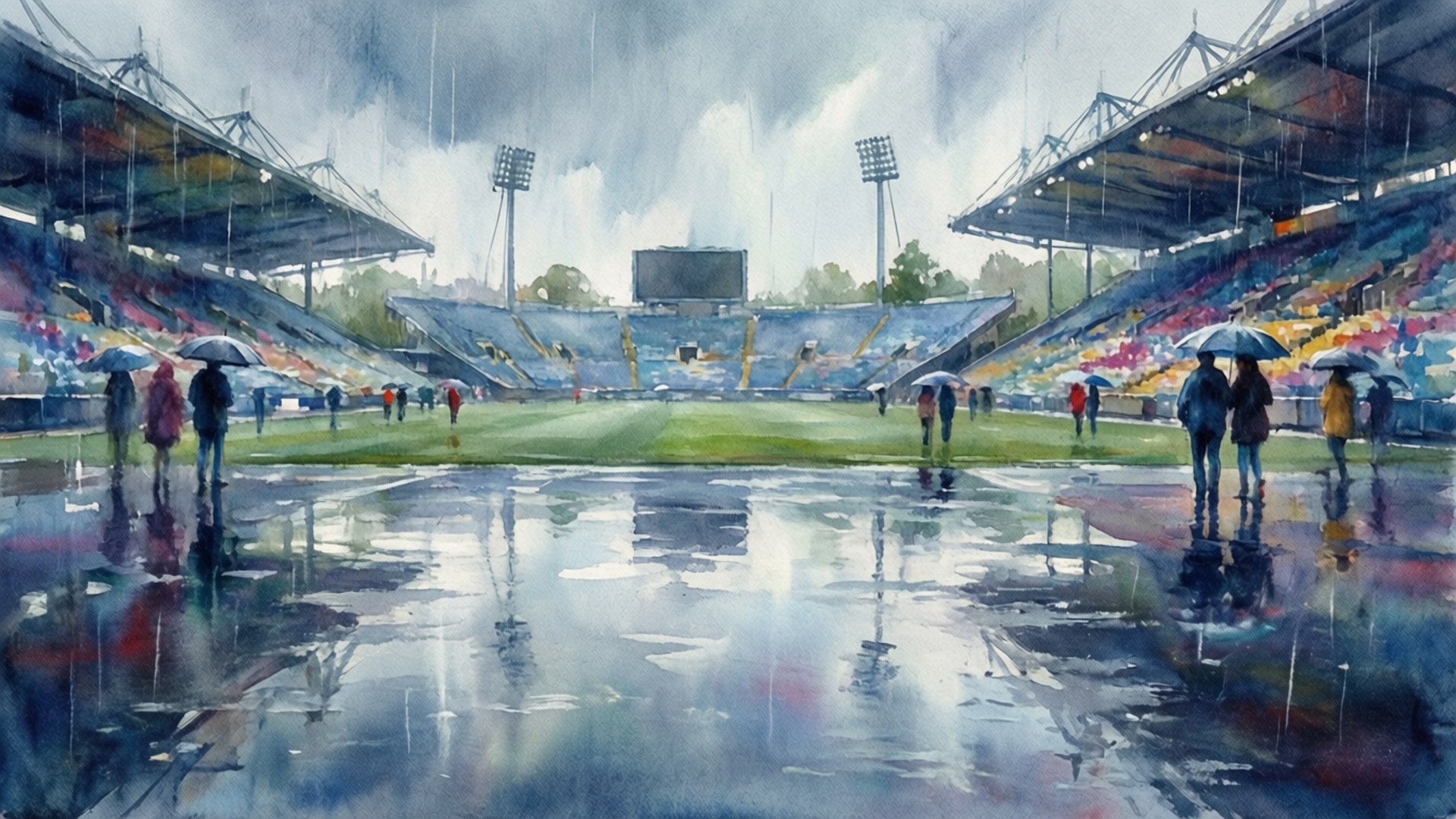 Rainy Day at Eden Park by Wallpapers.art Studio