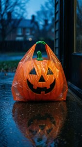 Rainy Doorstep Pumpkin Bag