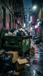 Rainy Dumpster
