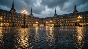 Rainy Evening Plaza Mayor