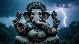Rainy Ganesha Statue