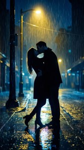 Rainy Kiss Silhouette