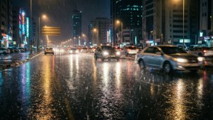 Rainy Kuwait Night