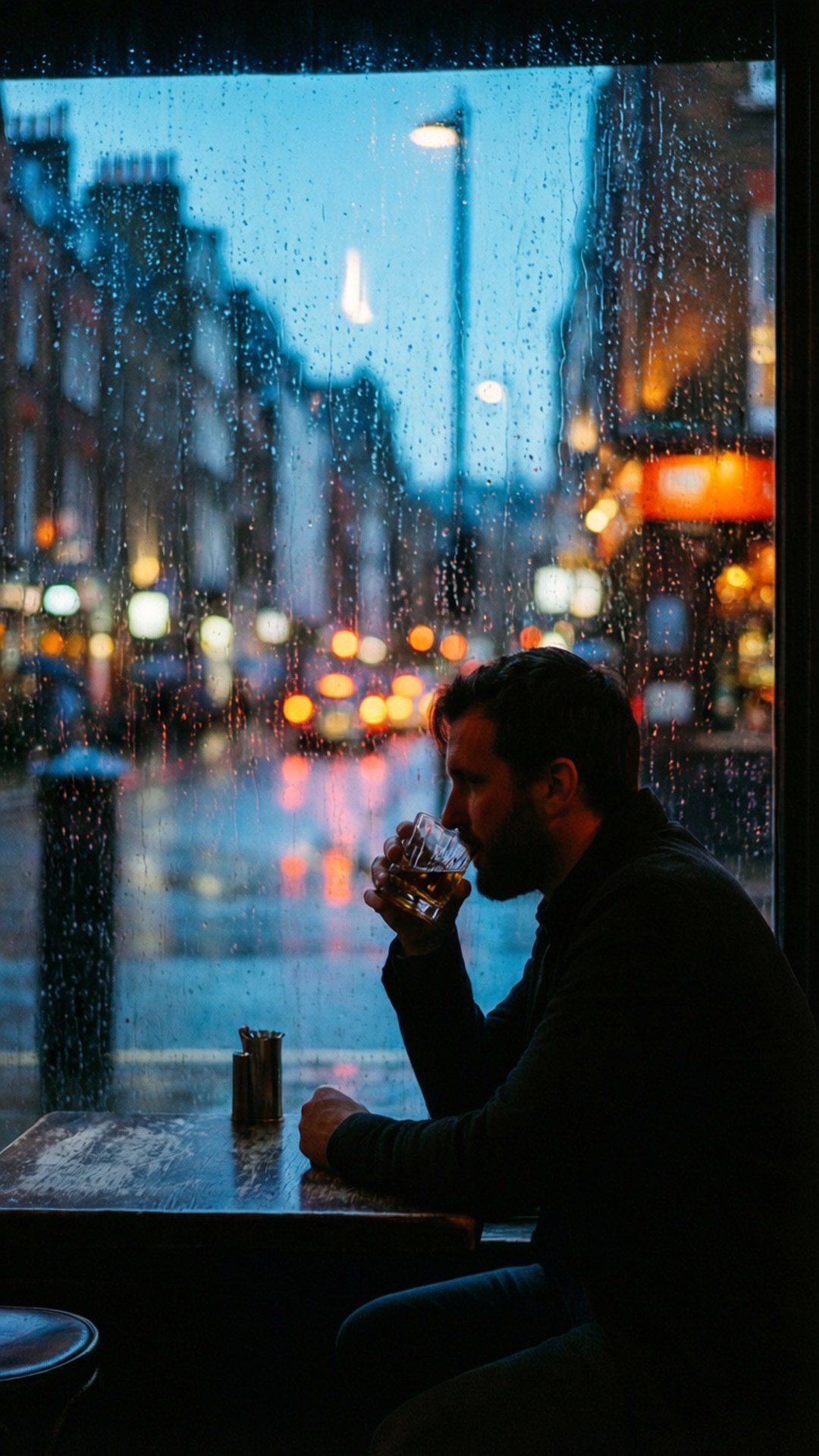 Rainy London Pub by Wallpapers.art Studio