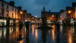 Rainy Market Square