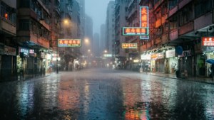 Rainy Neon Tsim Sha Tsui