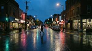 Rainy Night Downtown