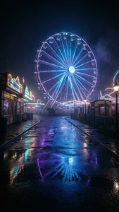 Rainy Night Ferris Wheel
