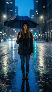 Rainy Night Reflections