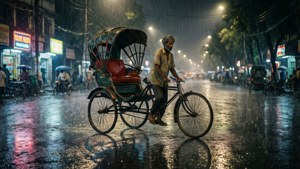 Rainy Night Rickshaw