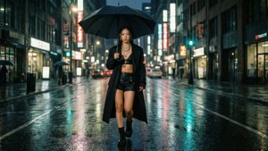 Rainy Night Stroll