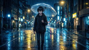 Rainy Night Stroll
