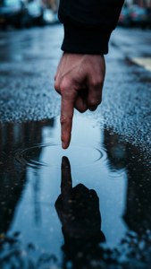 Rainy Puddle Point Down