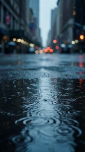 Rainy Puddle Reflection