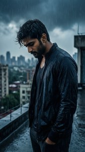 Rainy Rooftop Solitude