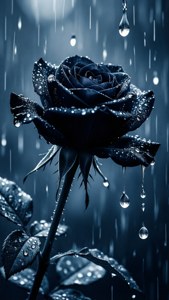 Rainy Rose Silhouette
